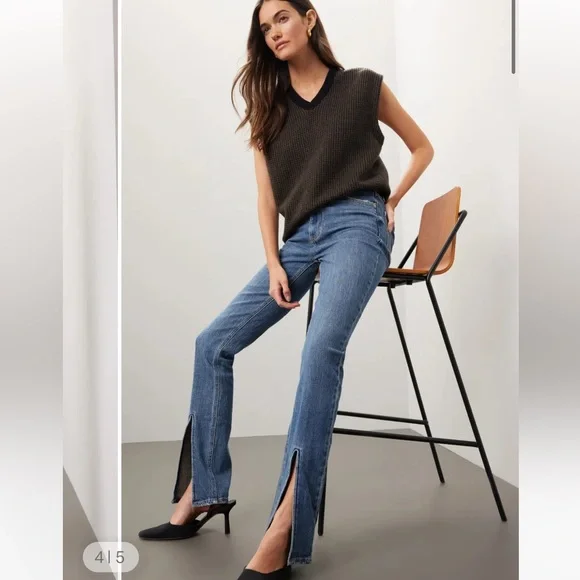 Pistola The Colleen split hem Jean 26 $170 - Picture 3 of 15